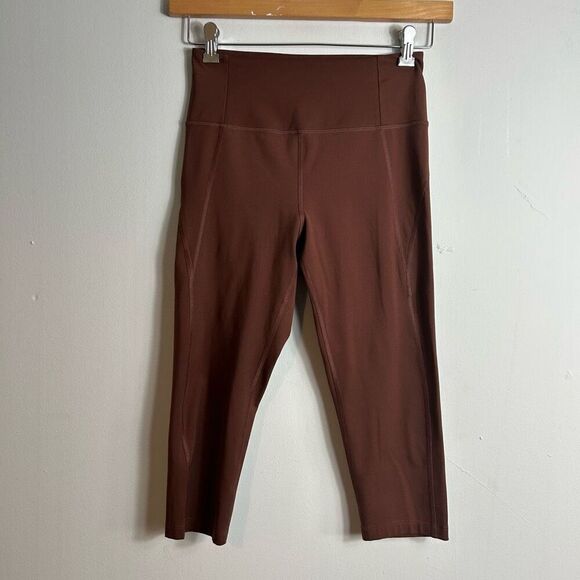 Girlfriend collective brown Cropped legging size M - Picture 3 of 7